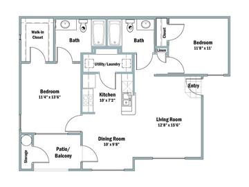 Two Bedroom/2 Bath