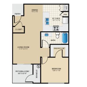 One Bed/1 Bath