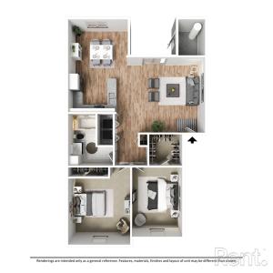 2 Bedroom/1 Bath 2